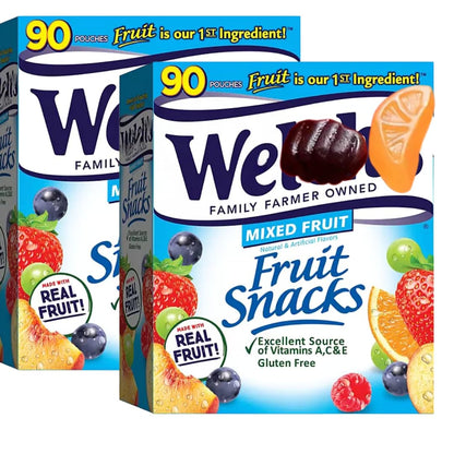 Welch's Mixed Fruit Snacks, 0.8 oz Pouches, 90 Count (1 Pack)