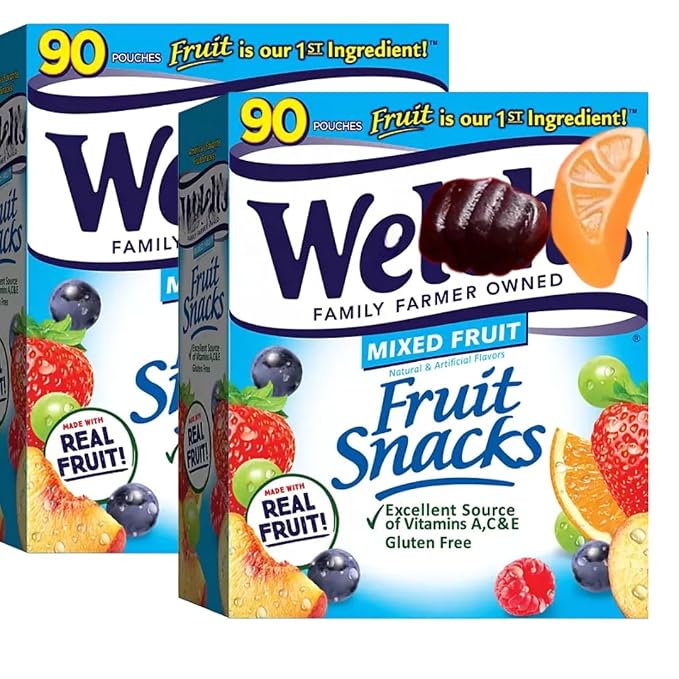 Welch's Mixed Fruit Snacks, 0.8 oz Pouches, 90 Count (1 Pack)