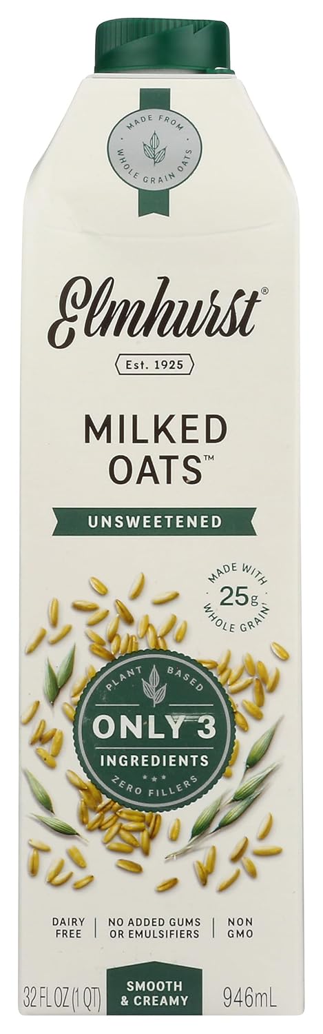Visit the Elmhurst Store — Elmhurst, Milk Oat Unsweetened, 32 Fl Oz