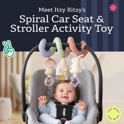 Soft cotton stroller spiral toy for babies ages 0 plus