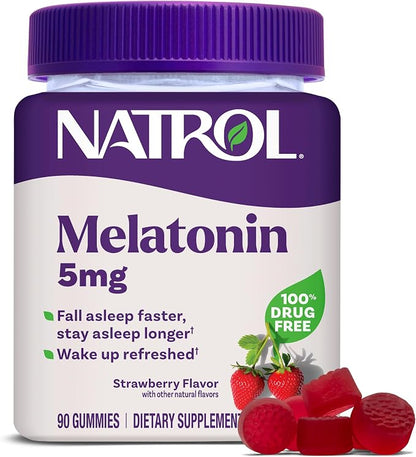 Natrol Melatonin 5 mg Gummies 90 count bottle