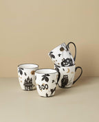 Haunted Halloween mug set with spooky seasonal designs
