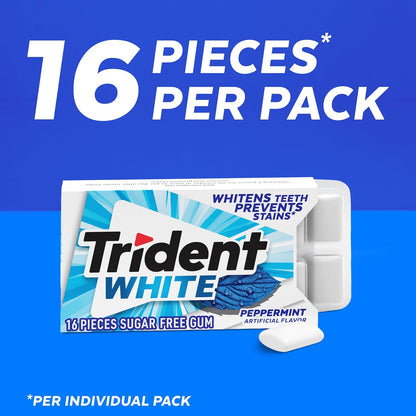 Peppermint sugar-free chewing gum bulk pack by Trident
