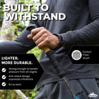 Carbon fiber hiking poles with quick adjustable locks