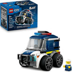 Compact LEGO police truck with emergency lights