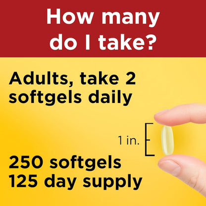 250 count Nature Made omega 3 softgel bottle