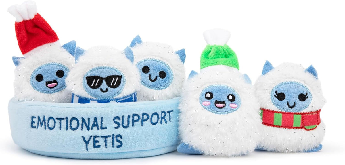 WHAT DO YOU MEME Emotional Support Yetis plush figures