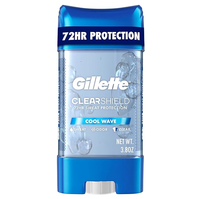 Gillette men’s clear gel antiperspirant deodorant Cool Wave 3.8 oz
