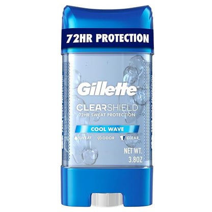 Gillette men’s clear gel antiperspirant deodorant Cool Wave 3.8 oz