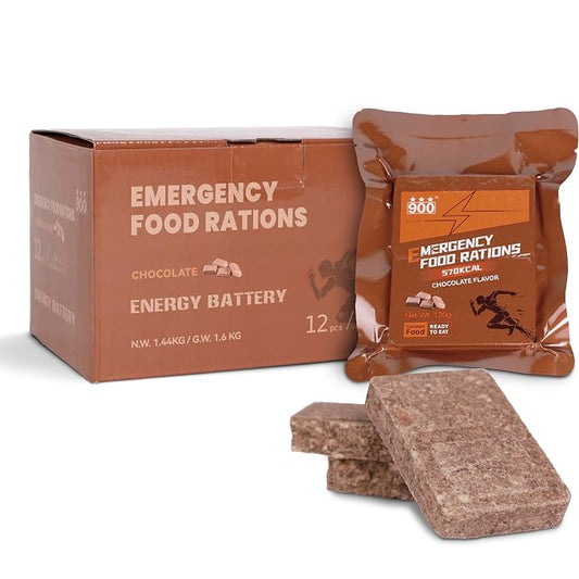 900 chocolate-flavor emergency food ration bars