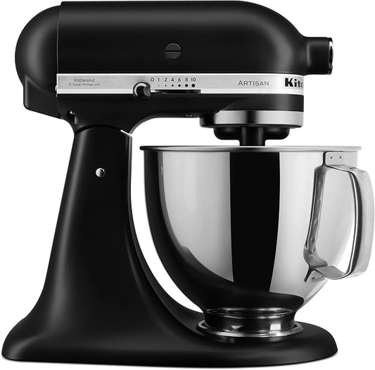 KitchenAid Artisan 5-quart tilt-head stand mixer in Black Matte