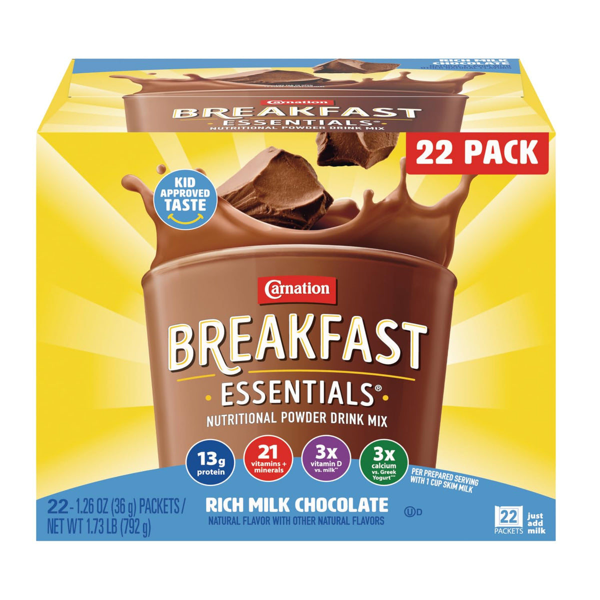 Carnation Breakfast Essentials Rich Milk Chocolate powder drink mix
