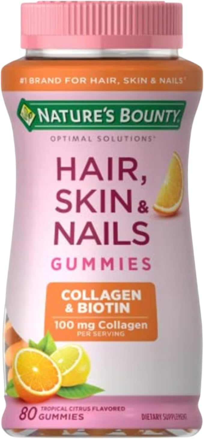 Nature's Bounty Hair Skin and Nails gummies bottle