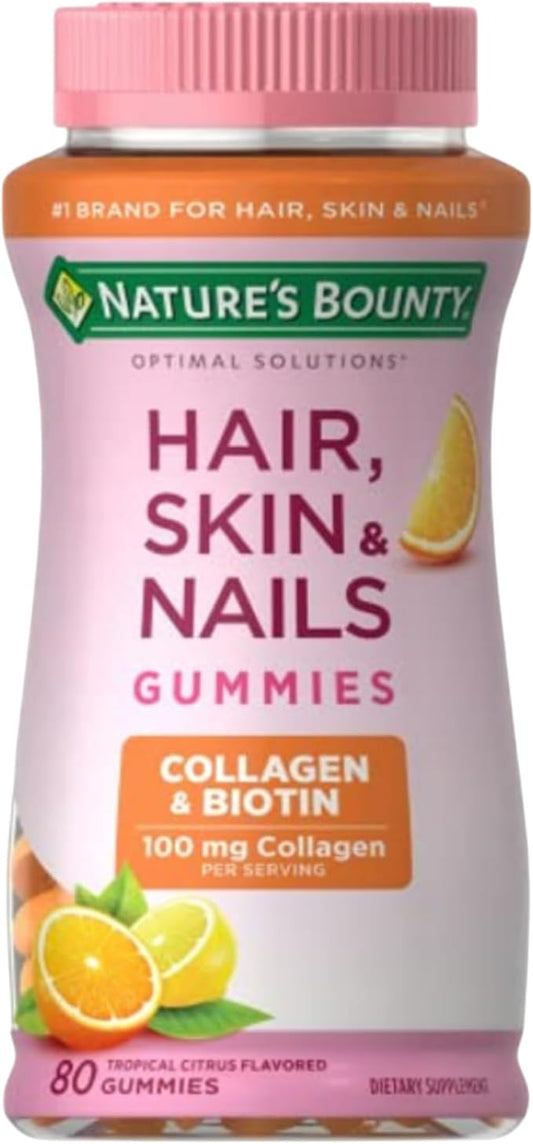 Nature's Bounty Hair Skin and Nails gummies bottle