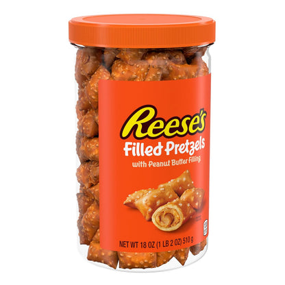 Reese's peanut butter filled pretzel nuggets snack jar