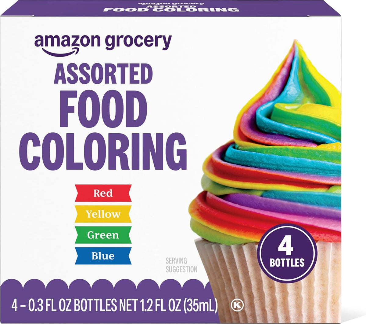 Amazon Grocery food coloring set with four colors