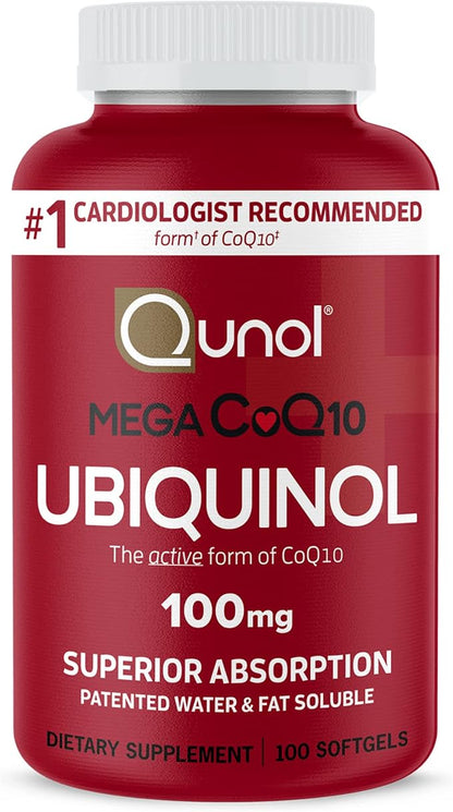 Qunol Mega Ubiquinol CoQ10 100mg bottle