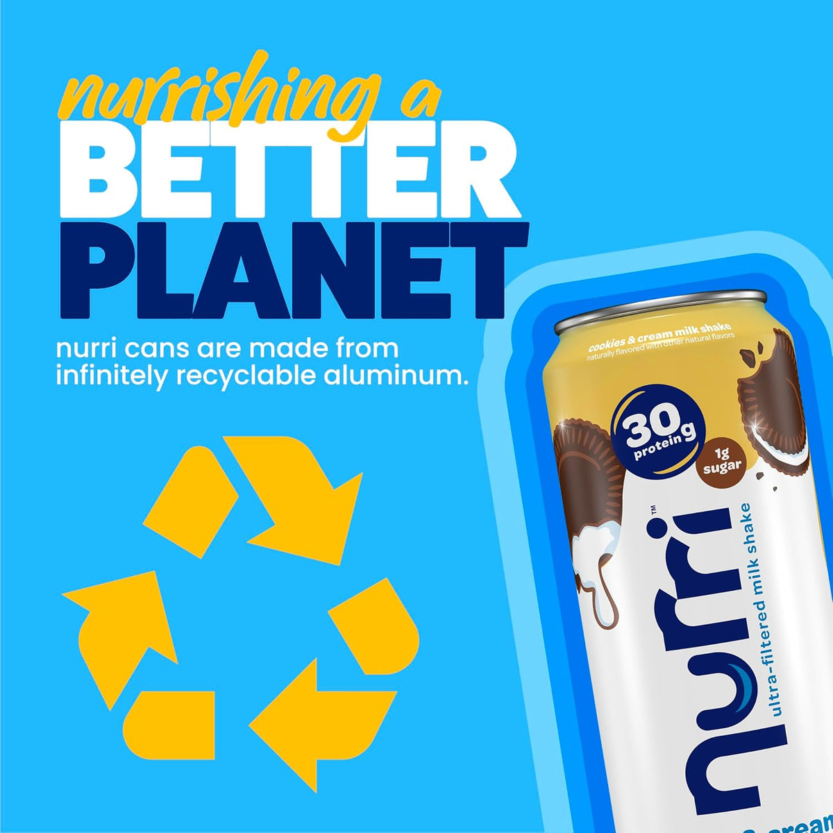 Nurri 30g protein milk shake multipack in cookies and cream