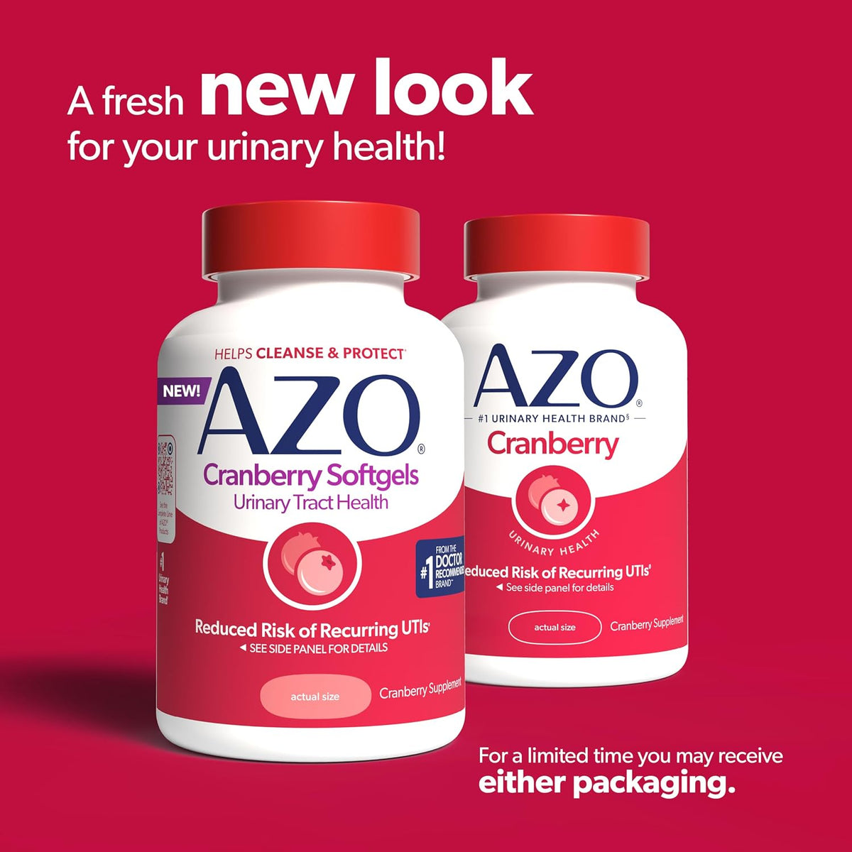 AZO cranberry supplement for urinary tract health