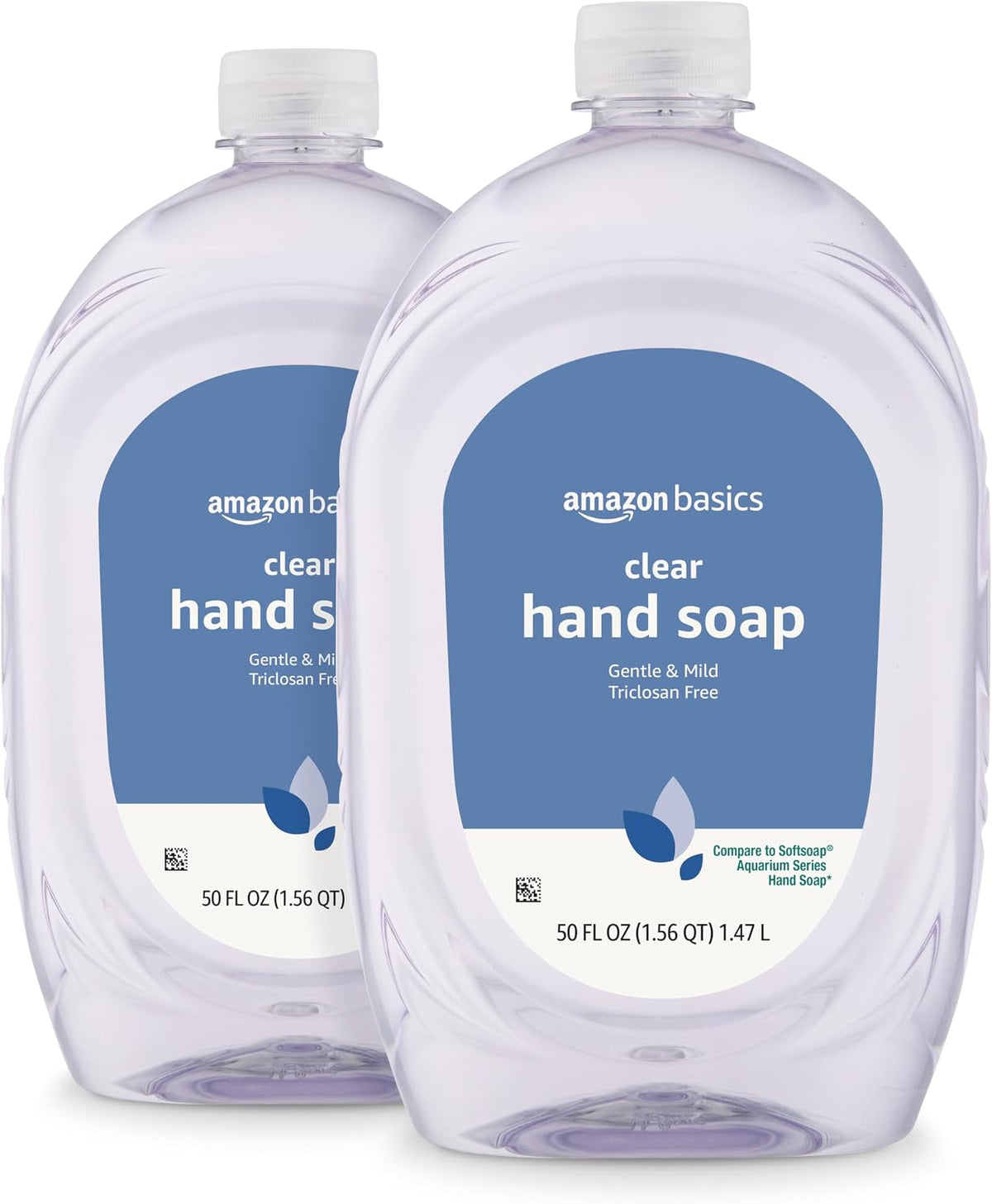 Gentle and mild liquid hand soap refill bottles