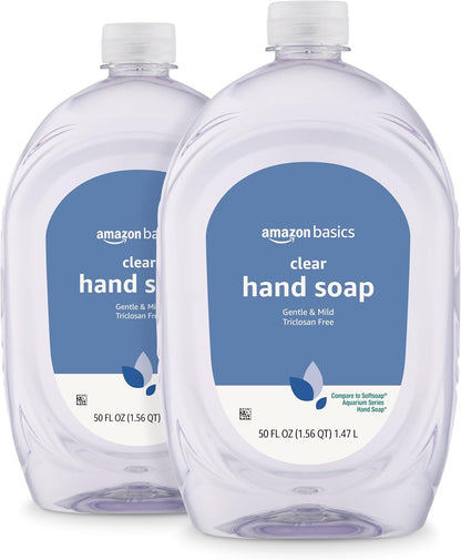 Gentle and mild liquid hand soap refill bottles