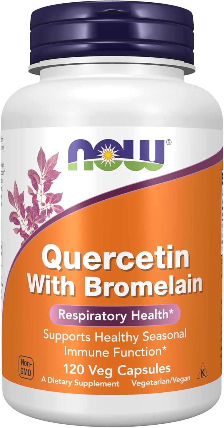 NOW Supplements Quercetin with Bromelain front label