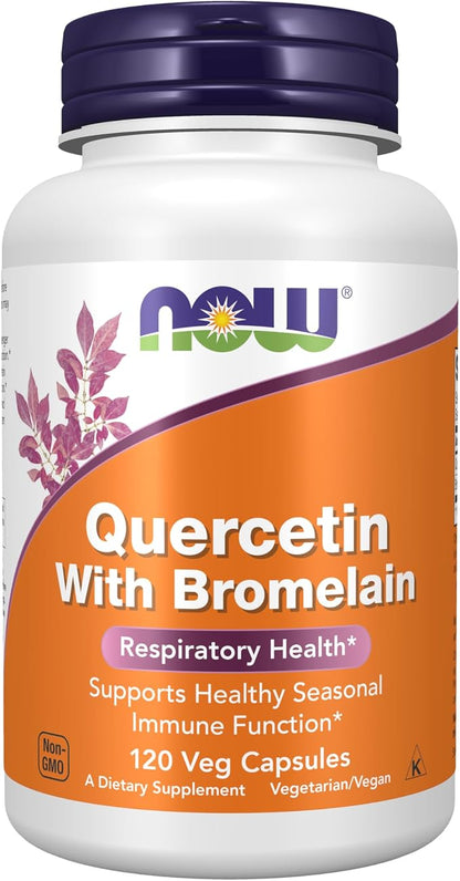 NOW Quercetin with Bromelain 120 veg caps bottle