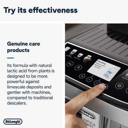 Visit the De'Longhi Store — De'Longhi EcoDecalk Descaler, Eco-Friendly Universal Descaling Solution for Coffee & Espresso Machines, 2-Pack (1 use per pack)