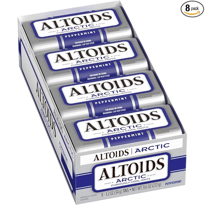 ALTOIDS Arctic Peppermint breath mints 8 pack tins