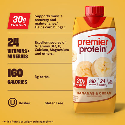 Bananas and Cream meal replacement protein drink 4 pack