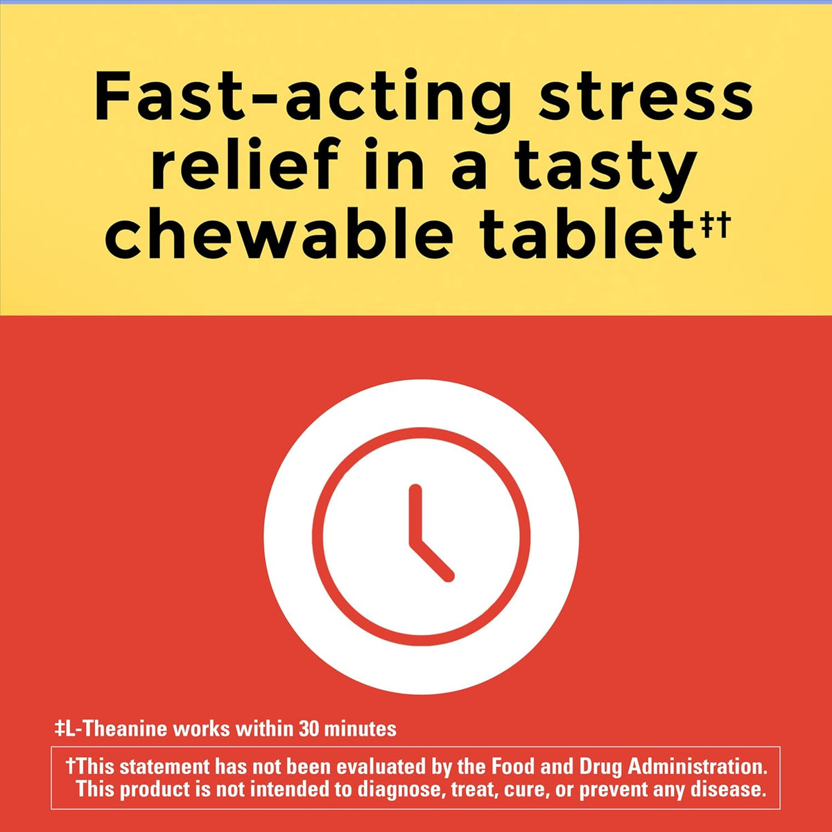 Drug free vegetarian L-theanine stress relief supplement