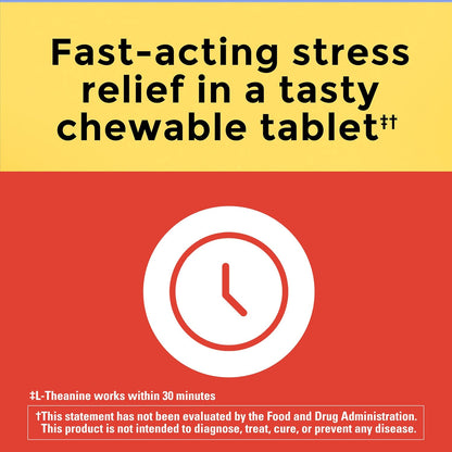 Drug free vegetarian L-theanine stress relief supplement