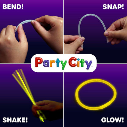 Bulk neon party glow sticks in assorted colors