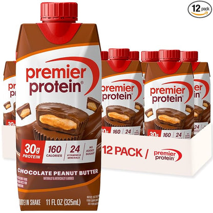 Premier Protein Chocolate Peanut Butter 30g protein shake 12 pack