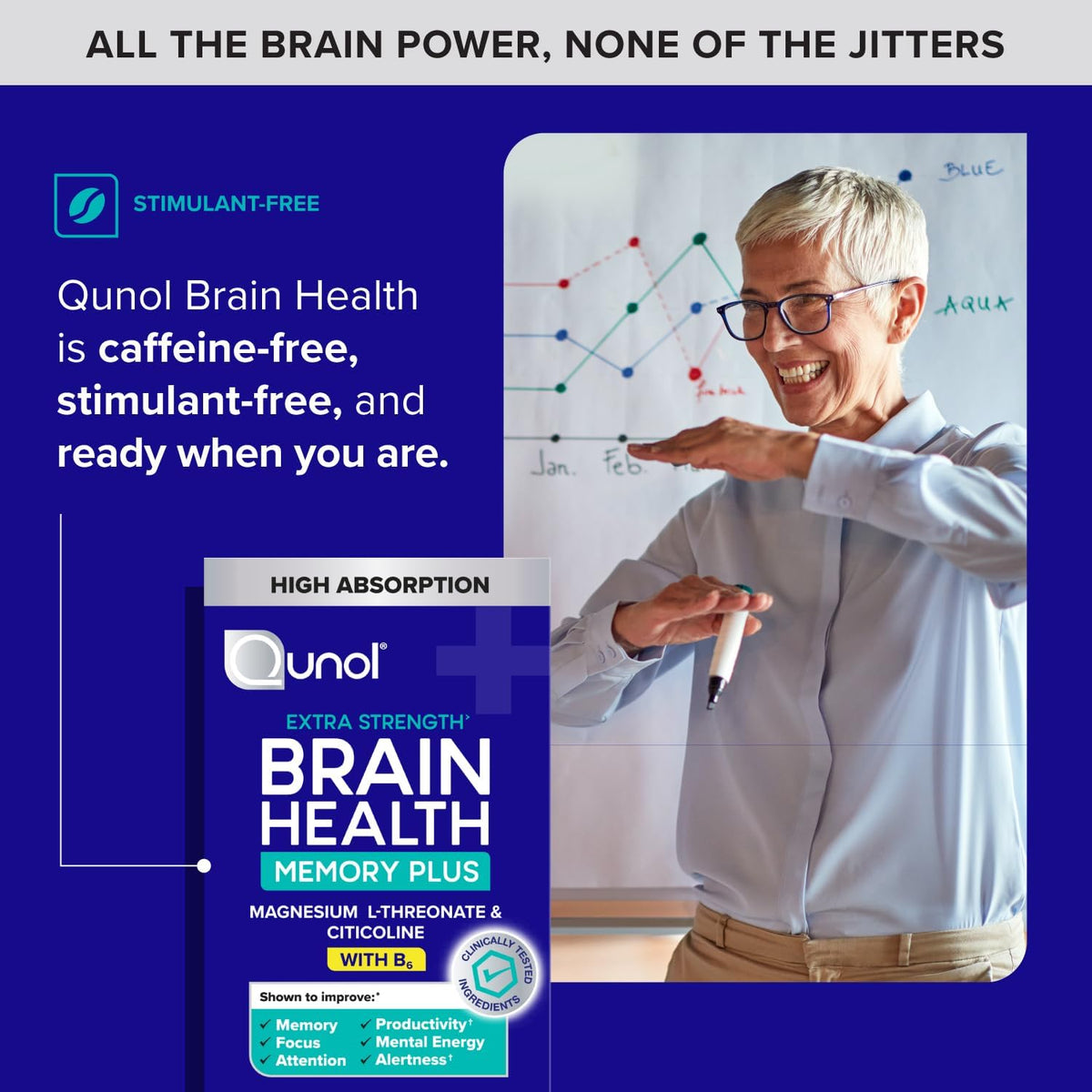 Qunol Memory Plus 60 count daily wellness supplement