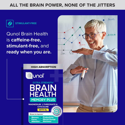Qunol Memory Plus 60 count daily wellness supplement