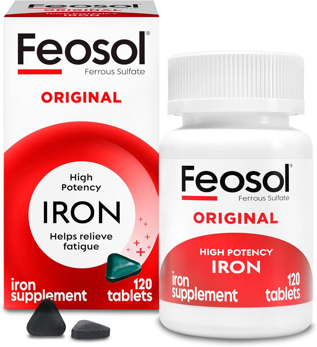 Feosol Original iron tablets 120 count supplement