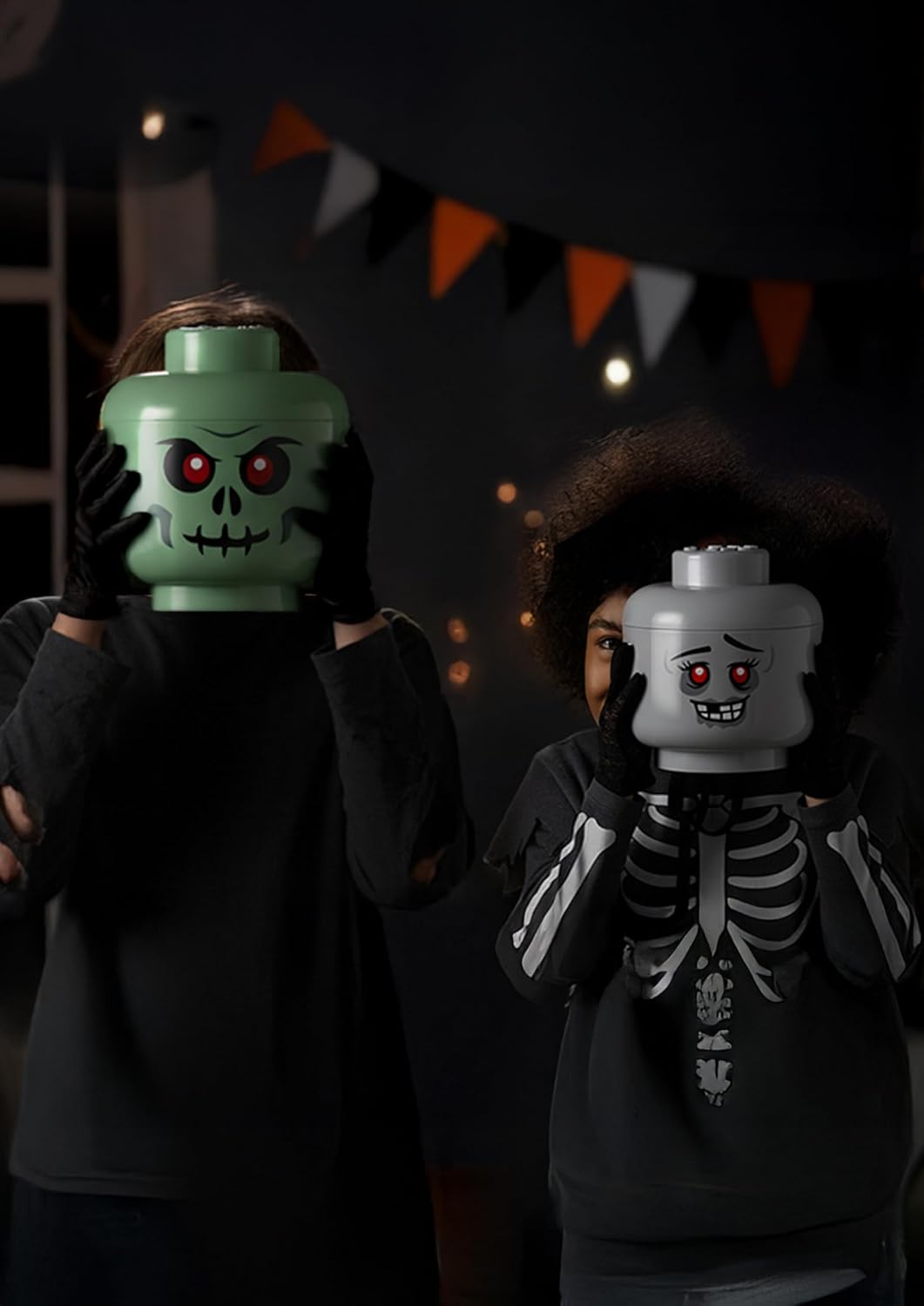 LEGO head organizer with snug lid