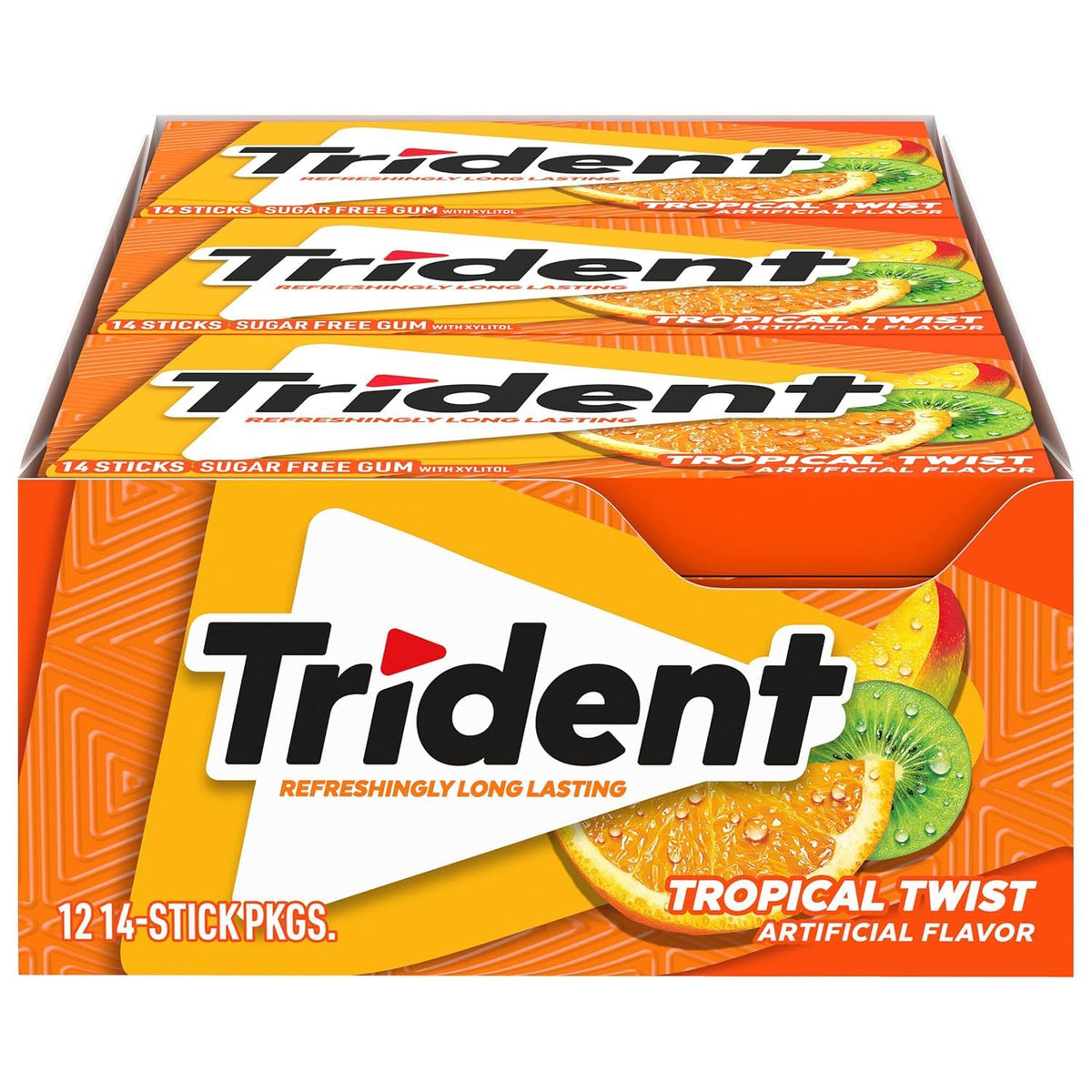 Trident Tropical Twist gum bulk pack with 168 pieces