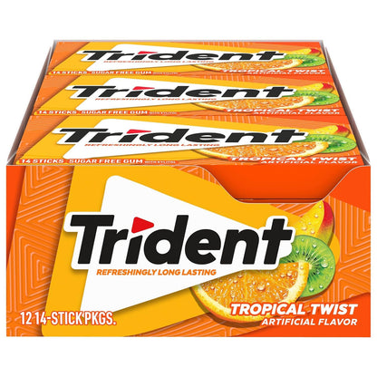 Trident Tropical Twist gum bulk pack with 168 pieces