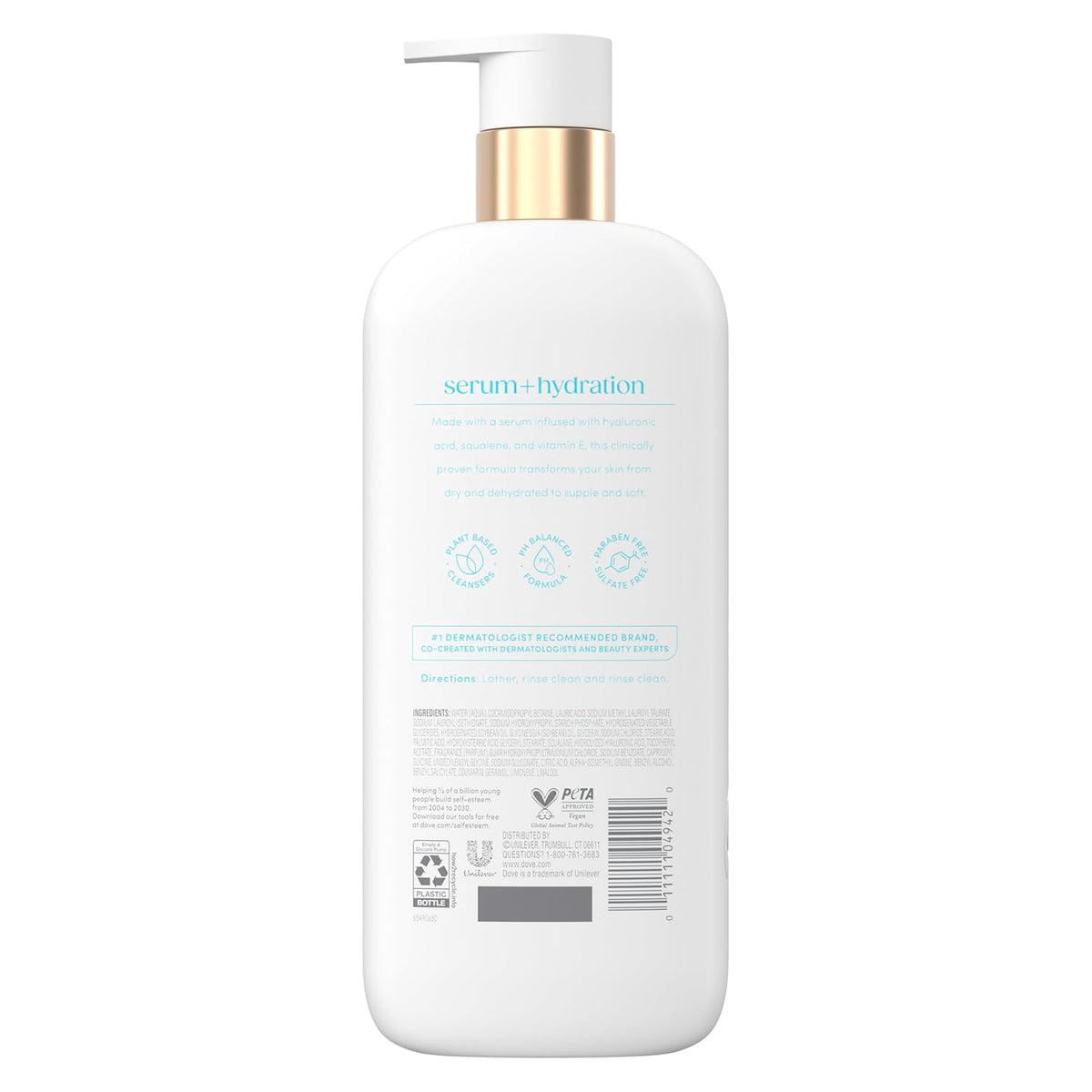 Dove Serum+ Hydration Body Wash pump bottle