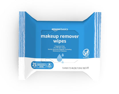 Amazon Basics alcohol-free cleansing wipes, 25 count