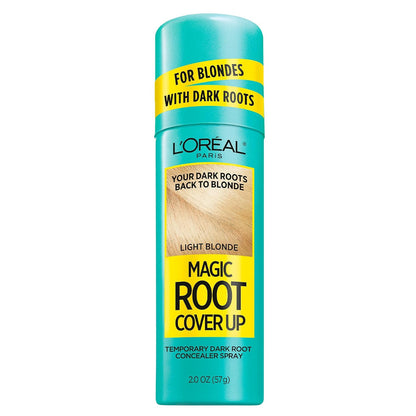 Light blonde gray hair root cover up spray