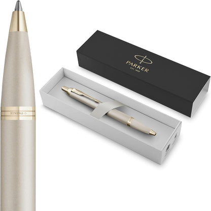 Parker champagne finish medium point pen with blue ink