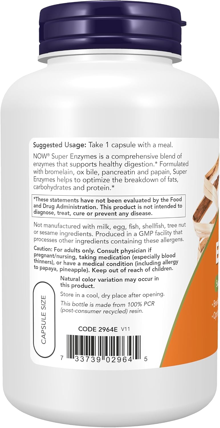 Multi-enzyme supplement for fats carbs and protein