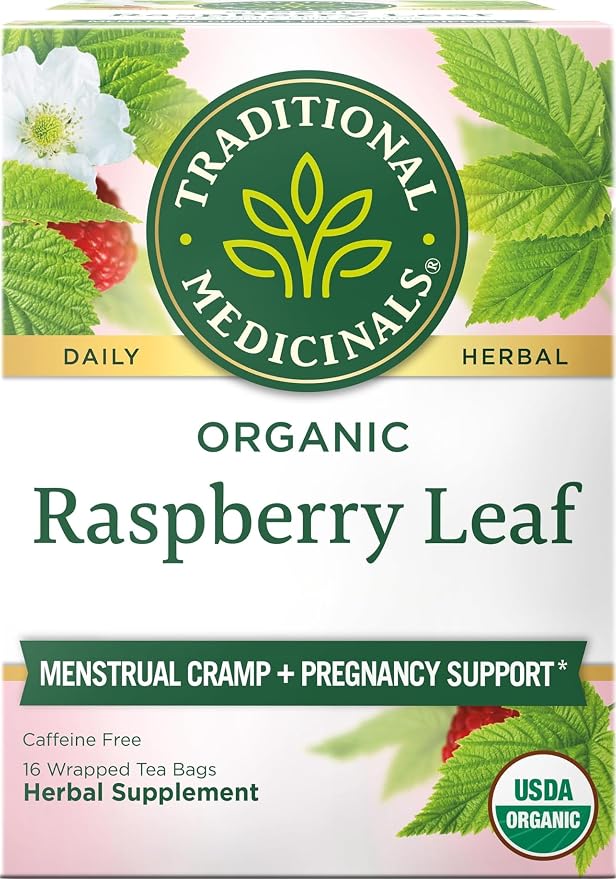 Traditional Medicinals Organic Raspberry Leaf Tea box