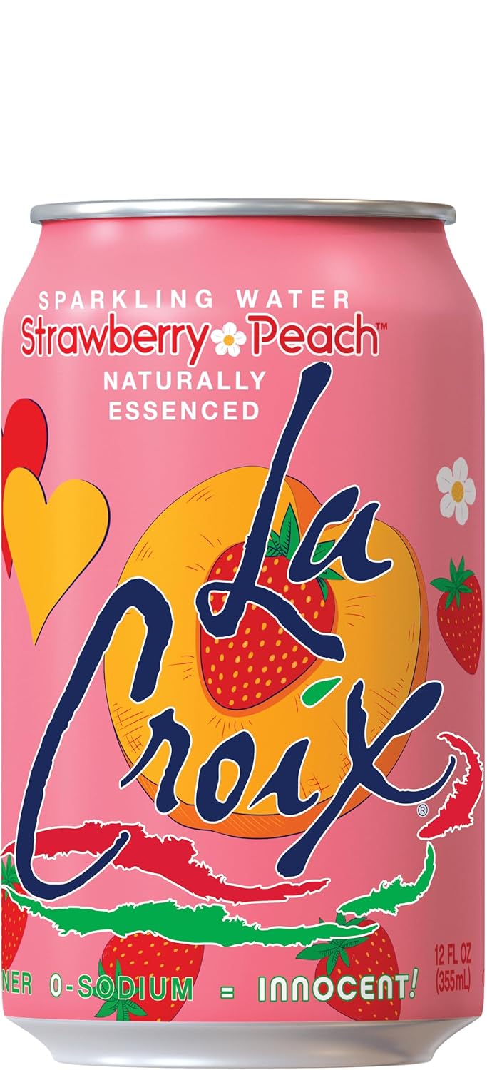 La Croix flavored carbonated water Strawberry Peach