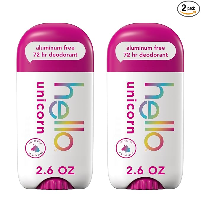 hello Unicorn aluminum-free deodorant 2 pack