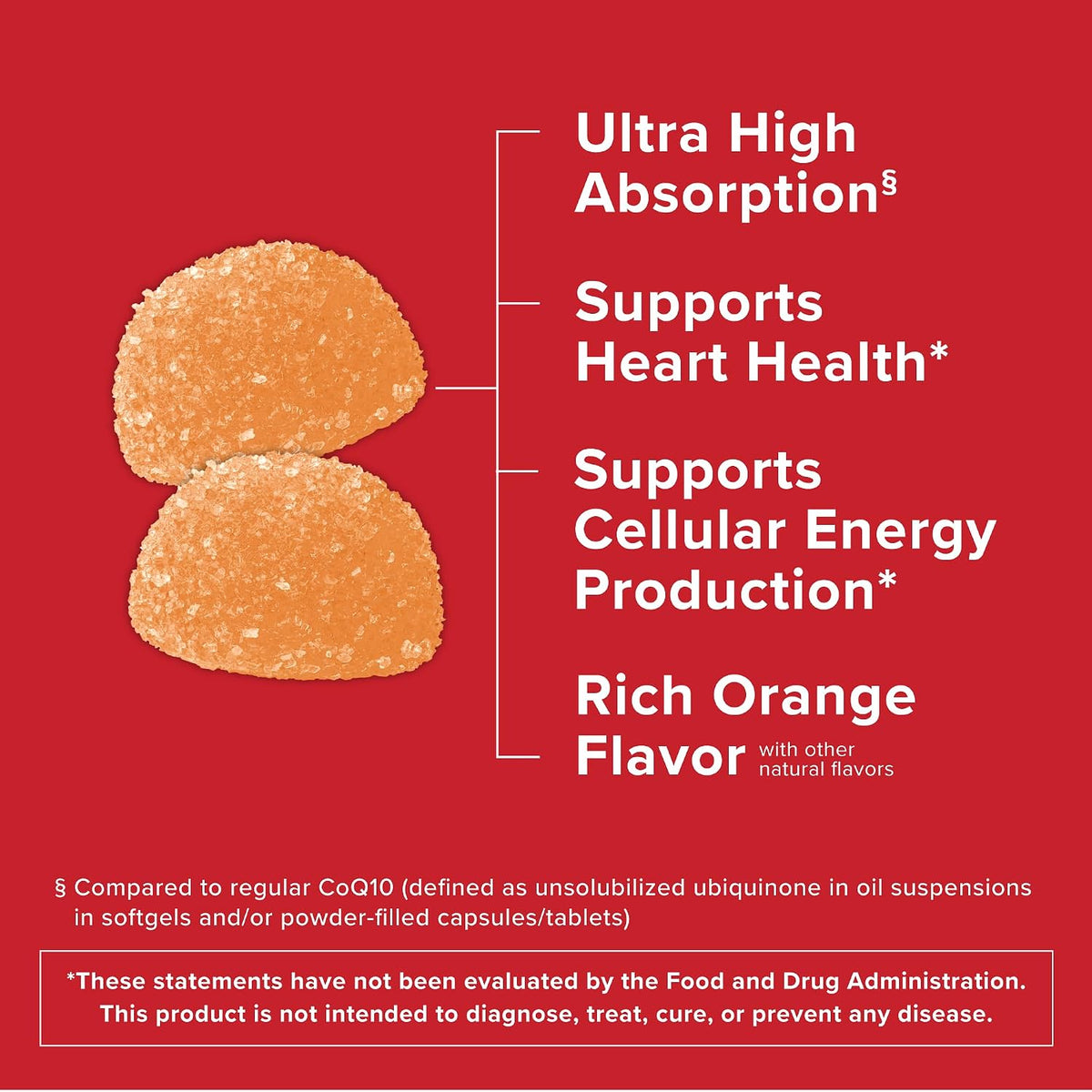 Qunol antioxidant CoQ10 gummy supplement
