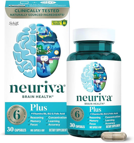 NEURIVA Plus brain support capsules 30 count bottle